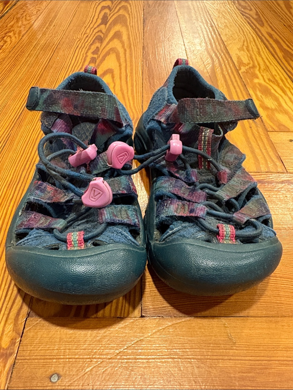 Keen Little Girls Newport H2 Outdoor Hiking Sandal Blue Pink Multicolor Size 11